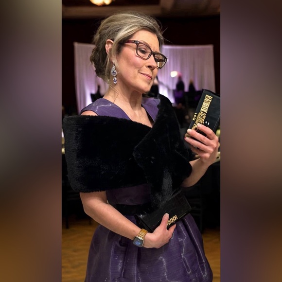 Victoria Beckham elegant purple cocktail dress Size 6 fits like a Size 4 - Picture 3 of 16